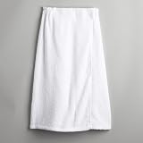 Luxury Hotel / Spa Collection - Gentlemans White Terry Wrap, 100% Genuine Turkish Cotton, size: universal
