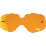 Liquid Image Impact Series Single with Tear Off Pins Replacement Lens Off-Road Motorcycle Eyewear Accessories w/ Free B&F Heart Sticker - Amber / One Size