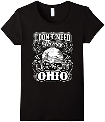 Women's I Don't Need Therapy, I Just Need To Go To Ohio Large Black