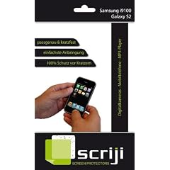 Scriji Displayschutzfolie Samsung i9100 Galaxy S II Displayschutz invisible unsichtbar Folie Galaxy 2 S2 SII Schutzfolie