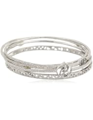 Kendra Scott "Signature" Jordana Rhodium Plated Bangle Bracelet, 2.63"