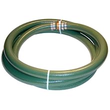 Tigerflex Series J PVC Suction Hose Assembly, Green, Male X Female (CXE) Camlocks