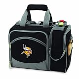 NFL Minnesota Vikings Malibu Insulated Shoulder Pack with Deluxe Picnic Service for Two
