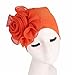 Qhome Women King Size Flower Stretchy Beanie Turban Bonnet Chemo Cap for Cancer Patients Ladies Bandanas African Head Wrap