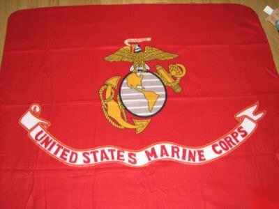 Marine Corps Polar Fleece Blanket - Globe & Anchor