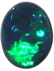 O&G Australia Natural Lightning Ridge Solid Black Opal Gemstone (1.0cttw)