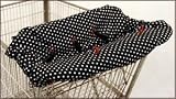 3 N 1 Shopping Cart & High Chair Cover - Black and White Dots - Cuter Than A Ducks Butt
