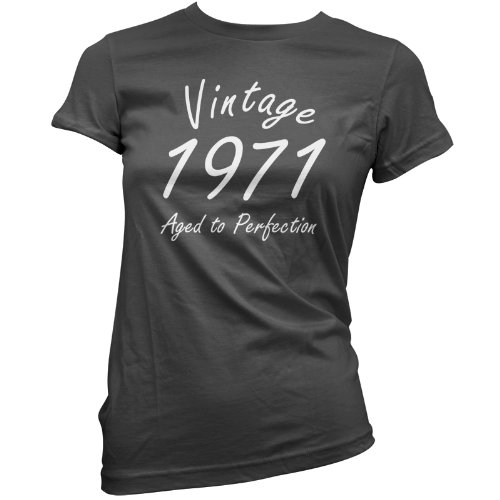 Vintage 1971 Aged To Perfection – Womens 40th Birthday Present / Gift T-Shirt – 8 colours