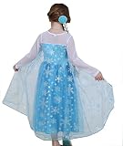 TOPWELL88 Girls Snow Queen Elsa Anna Costume Snow Princess Dresses (US-3T/3)