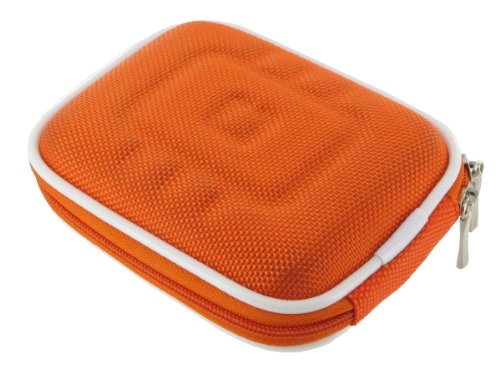 rooCASE Med Nylon Hard Shell (Orange) Case for JVC PICSIO GC-FM1BUS HD Camcorder Brilliant Blue