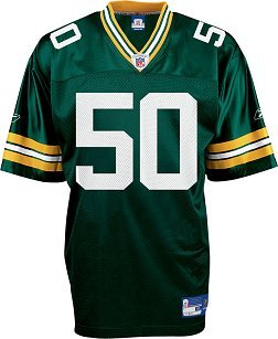 Green Bay Packers A.J. Hawk Replica NFL Equipment Adult Team Color Jersey