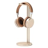 Satechi アルミニウム ユニバーサル ヘッドホン スタンド (Sennheiser, Sony, Audio-Technica, Bose, Shure, AKG, Panasonicヘッドホンなどとの使用に最適) (ゴールド)