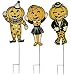Halloween Pumpkins Yard Stakes Set of Three