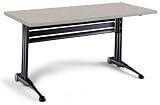 Adjustable Rectangular Table in Nebula Gray - Mayline Office Furniture - TT60RANGRBLK
