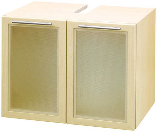 Fackelmann 84337 ACTIVE Waschbeckenunterschrank, Front Touch, 2 Türen, H/B/T 45x60x41 cm