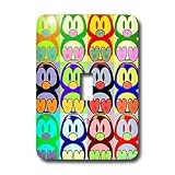Sandy Mertens Pop Art Designs - Cartoon Penguin Pop Art - Light Switch Covers - single toggle switch
