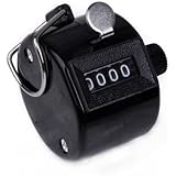 HDE Handheld 4 Digit Number Counter Mechanical Tally Lap Tracker Manual Clicker