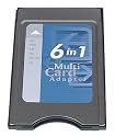 PremierTek 6-in-1 PCMCIA Card Adapter / Reader SM+ MS +MS Pro +SD + MMC + xD