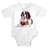 Onesie with st, brown, dog, rescue, bernard
