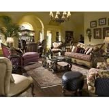 Oppulente three Piece Living Space Set with Wood Trim (one BX-67815-52, 1 BX-67842-52, 1 BX-67838-83)