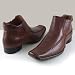 Z131 Men's Dress Mid Boots Shoes Wine Brown