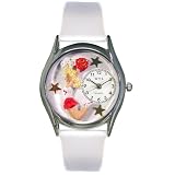 Whimsical Watches Women's S0820013 Cheerleader White Leather Watch