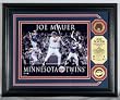 Joe Mauer "Dominance" Photo Mint w/24kt Gold Coin and Authentic Infield Dirt Coin
