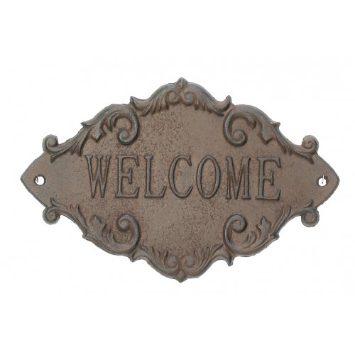Elegant Cast Iron WELCOME Sign ~ Garden Sign Wall Plaque