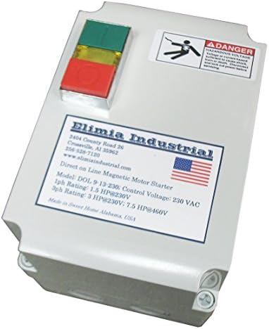 Elimia Enclosed Magnetic Motor Starter, 3 HP, 480V, Nema 4X, 4-6 Amp Overload