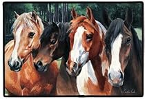 Doormat Gift Shop - Crazy Horses Western Horse Doormat Rug Mat Home Decor :  horses western decor rug