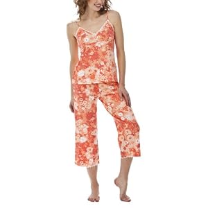 Buy Gilligan & OMalley&reg; Ladies Cami Crop Pajama Set - Orange Floral&nbsp; by Gilligan & O'Malley