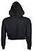 Womens Plain Crop Top Hoodies Black