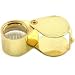 10x Round Gold Triplet Jewelers Magnifying Loupe 18mm