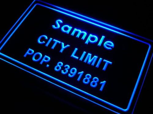 t69629-g Jackson, MS City Limit POP. 175021 Indoor Neon Sign