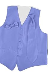 Tuxedo Vest Herringbone Cornflower with 2 ties!