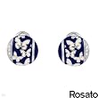 ROSATO Made in Italy Elegant Earrings With Cubic zirconia Made in Two tone Enamel and 925 Sterling silver. Total item weight 6.0g Length 14mm