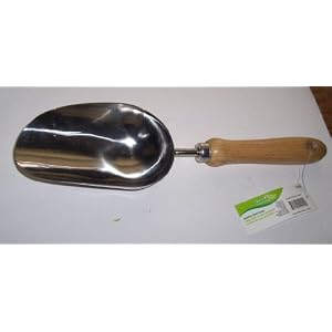 ABC Products GardenPlus ~ Stainless Steel All purpose Scoop (Long Wooden Handle) by 