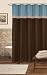 Lush Decor Terra Shower Curtain, Blue/Chocolate
