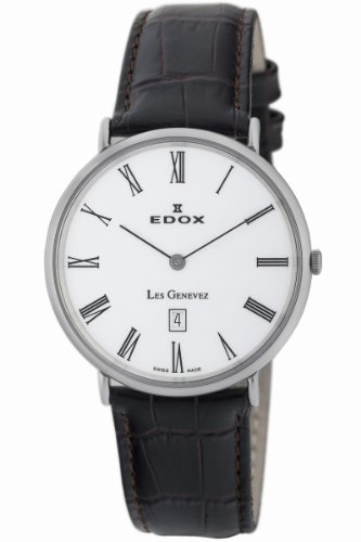 Edox Men’s 27028 3P BR Les Genevez Ultra Slim Watch