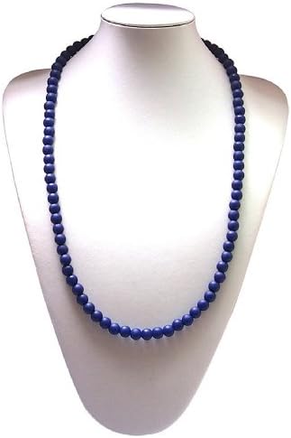Silli Me Jewels: Simple Elegance - 30" Classic Teething Necklace with 84-9mm Beads for Your Baby to Chew (Navy)