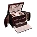 Mele & Co. Odessa Drop Front Jewelry Box inMahogany Finish , 12" x 7 3/4" x 8" Mele & Co. Odessa Drop Front Jewelry Box inMahogany Finish , 12" x 7 3/4" x 8"