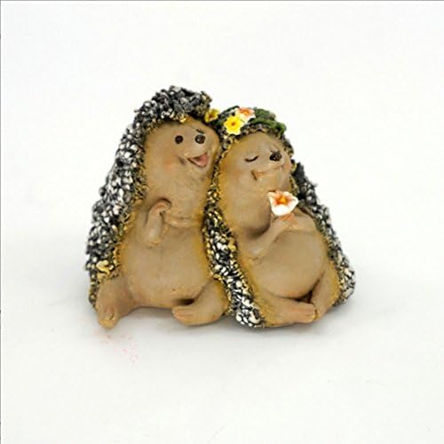 Hedgehogs Romantic Couple on a Date Collectible Figurine Garden Sculpture Wildlife Animal Gift