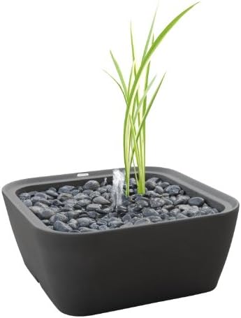 Garden365 Water Feature Square Planter Kit, Graphite