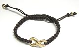 Infinity Brown Braided String Bracelet - Eternity