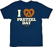 The Office I Heart Love Pretzel Day Navy T-Shirt Tee