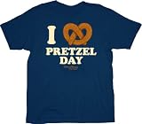 The Office I Heart Love Pretzel Day Navy T-Shirt Tee
