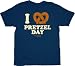 The Office I Heart Love Pretzel Day Navy T-Shirt Tee