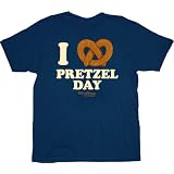 The Office I Heart Love Pretzel Day Navy T-Shirt Tee