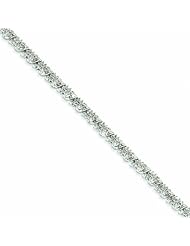 Genuine 14K White Gold White Gold Diamond Fancy Bracelet 16 Grams Of Gold 100% Satisfaction Guaranteed.