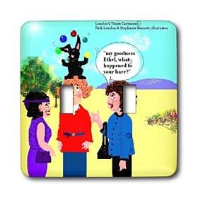 Londons Times New Release Funny Cartoons - Bad Hare Day - Light Switch Covers - double toggle switch
